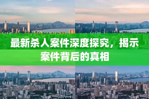 最新殺人案件深度探究，揭示案件背后的真相