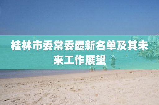 桂林市委常委最新名單及其未來(lái)工作展望