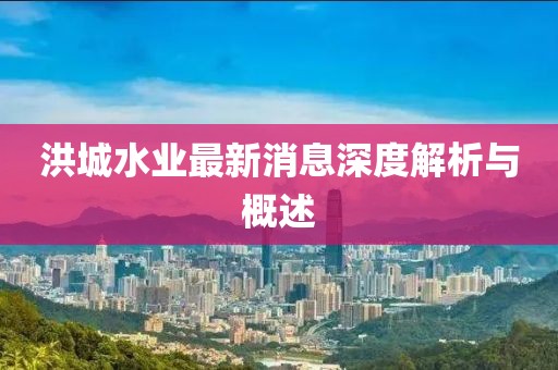 洪城水業(yè)最新消息深度解析與概述