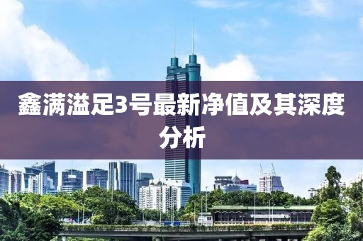 鑫滿溢足3號(hào)最新凈值及其深度分析