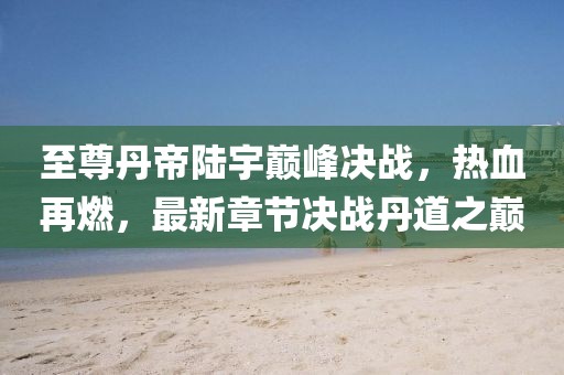 至尊丹帝陸宇巔峰決戰(zhàn)，熱血再燃，最新章節(jié)決戰(zhàn)丹道之巔
