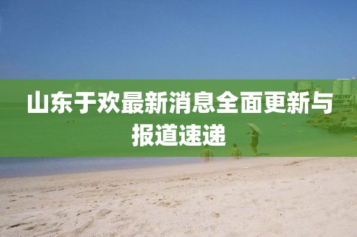 山東于歡最新消息全面更新與報(bào)道速遞