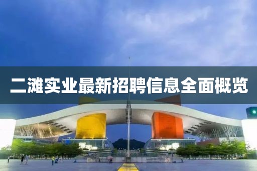 二灘實業(yè)最新招聘信息全面概覽