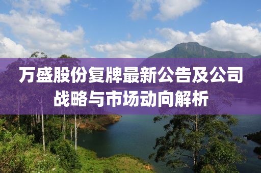 萬(wàn)盛股份復(fù)牌最新公告及公司戰(zhàn)略與市場(chǎng)動(dòng)向解析