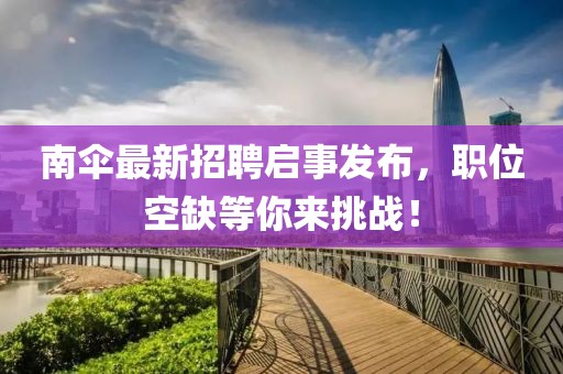 南傘最新招聘啟事發(fā)布，職位空缺等你來(lái)挑戰(zhàn)！